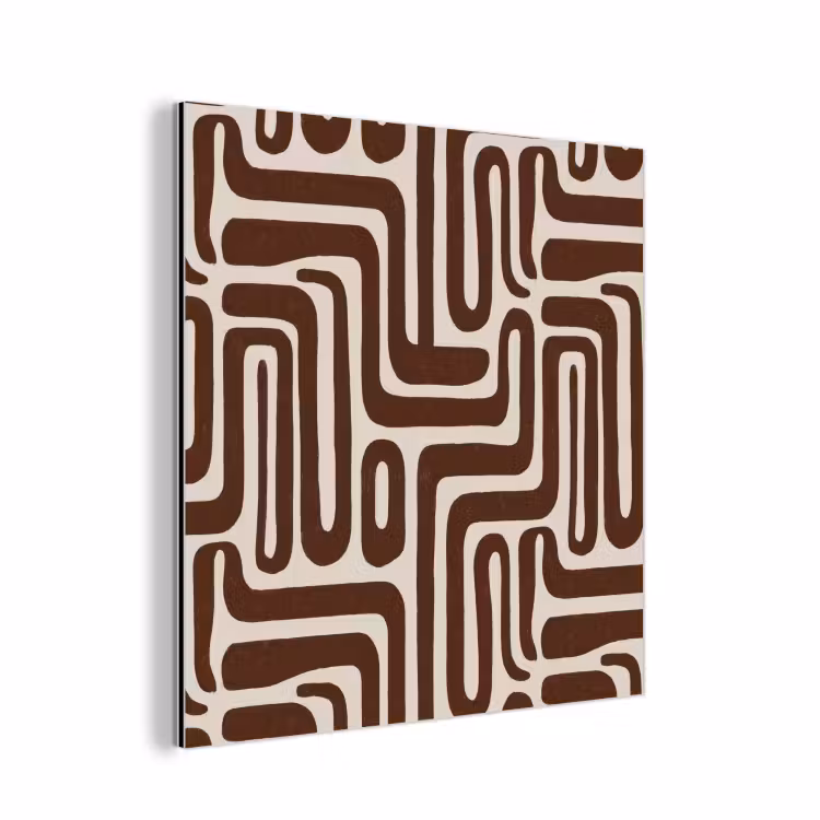 Aluminium schilderij - Abstract - Patroon - Bruin — 1