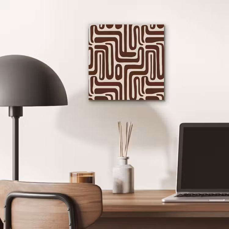 Aluminium schilderij - Abstract - Patroon - Bruin — 6