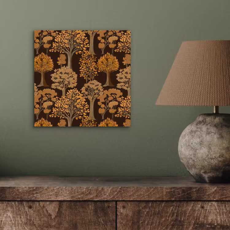 Aluminium schilderij - Bomen - Patroon - Bruin — 3