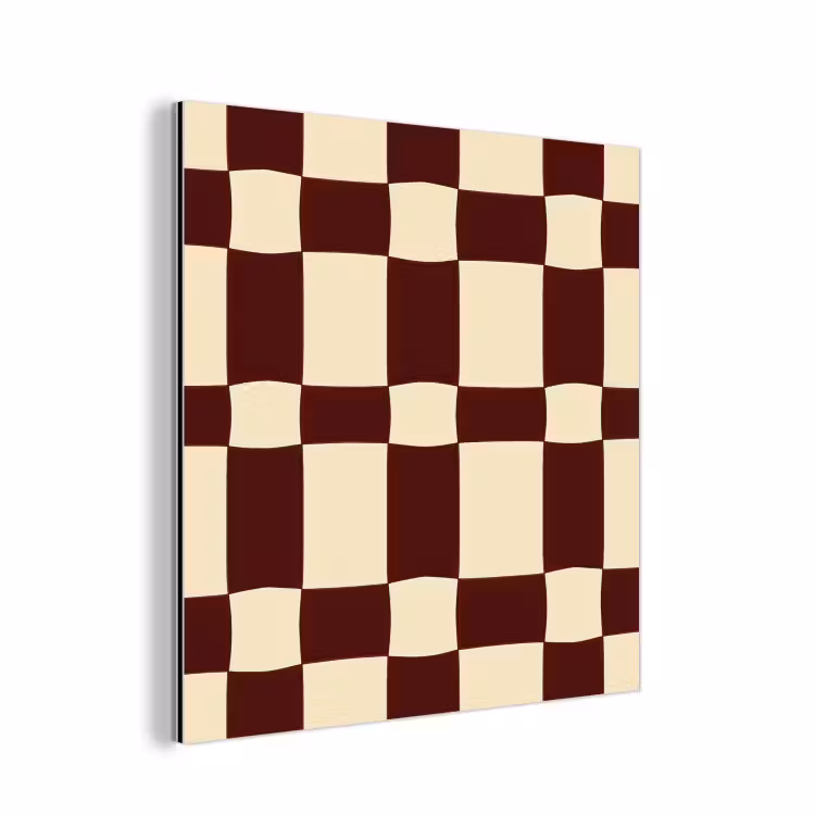 Aluminium schilderij - Retro - Patroon - Bruin — 1