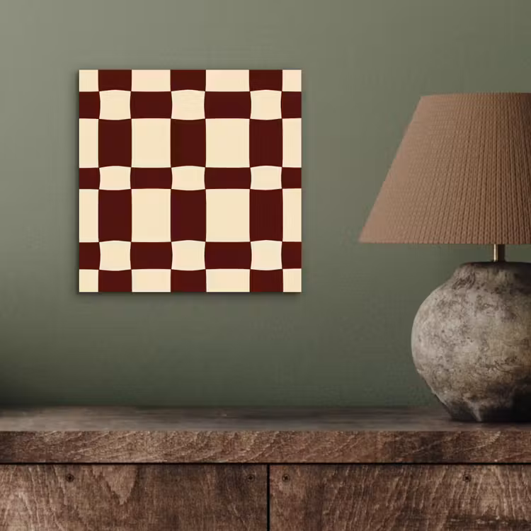 Aluminium schilderij - Retro - Patroon - Bruin — 3