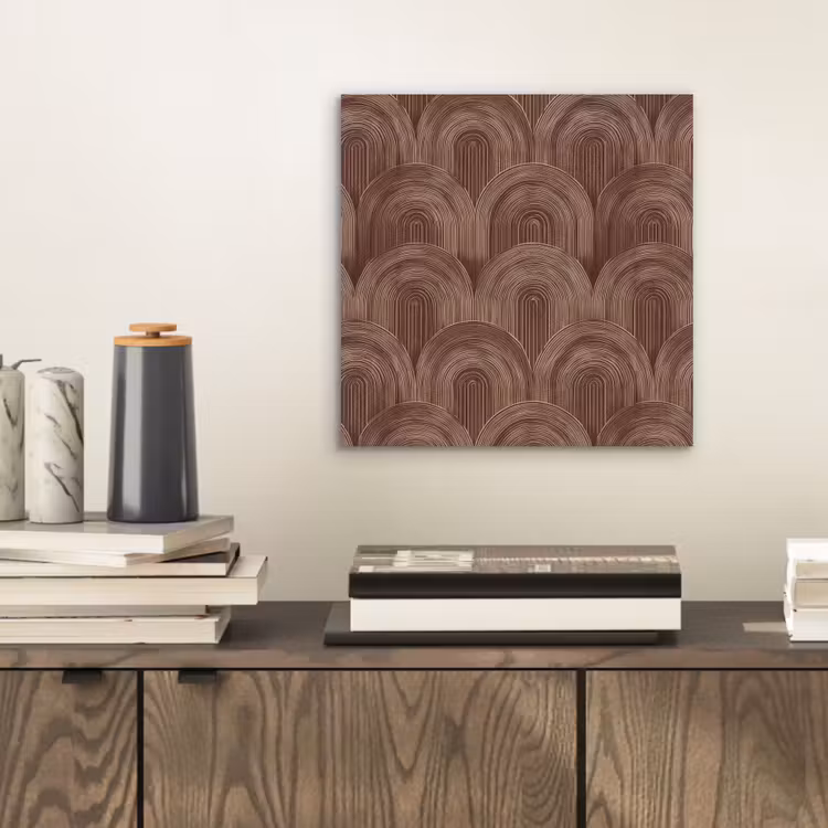 Aluminium schilderij - Ritmisch - Effect - Bruin — 2