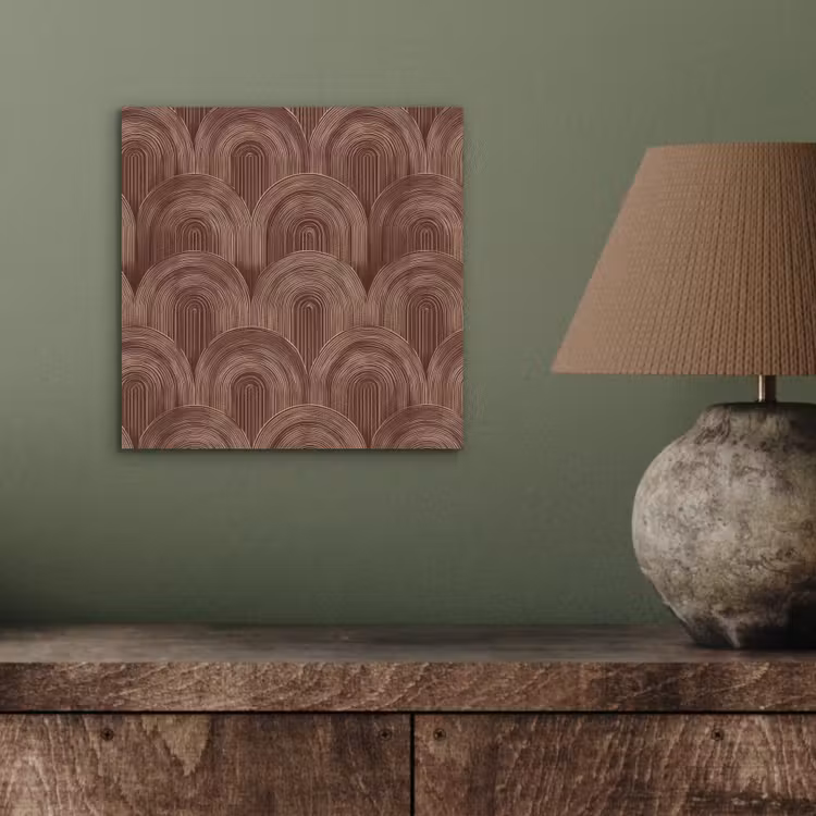 Aluminium schilderij - Ritmisch - Effect - Bruin — 3