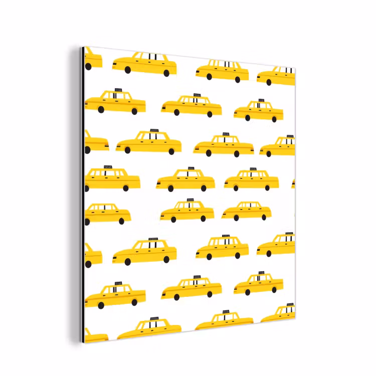 Aluminium schilderij - Taxi - Iconisch - Geel — 1