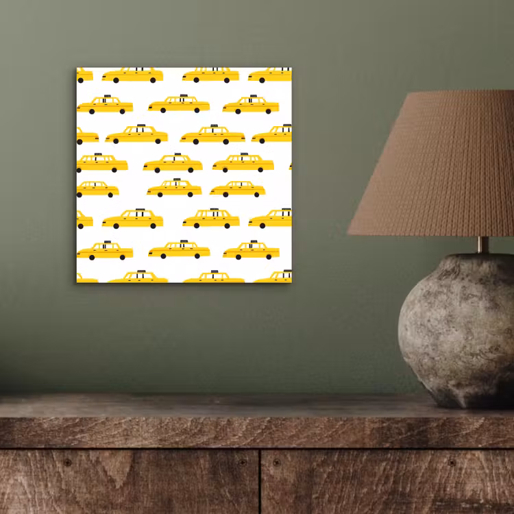 Aluminium schilderij - Taxi - Iconisch - Geel — 3