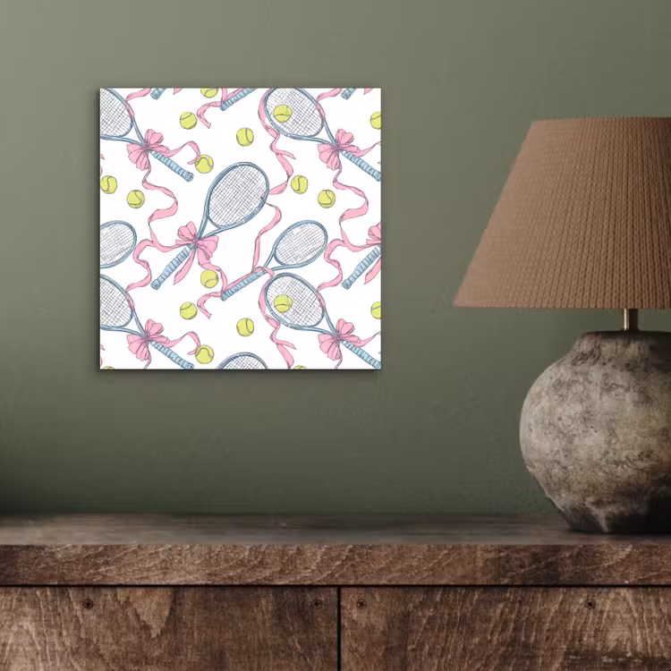 Aluminium schilderij - Tennis - Strikken - Kleurrijk — 3