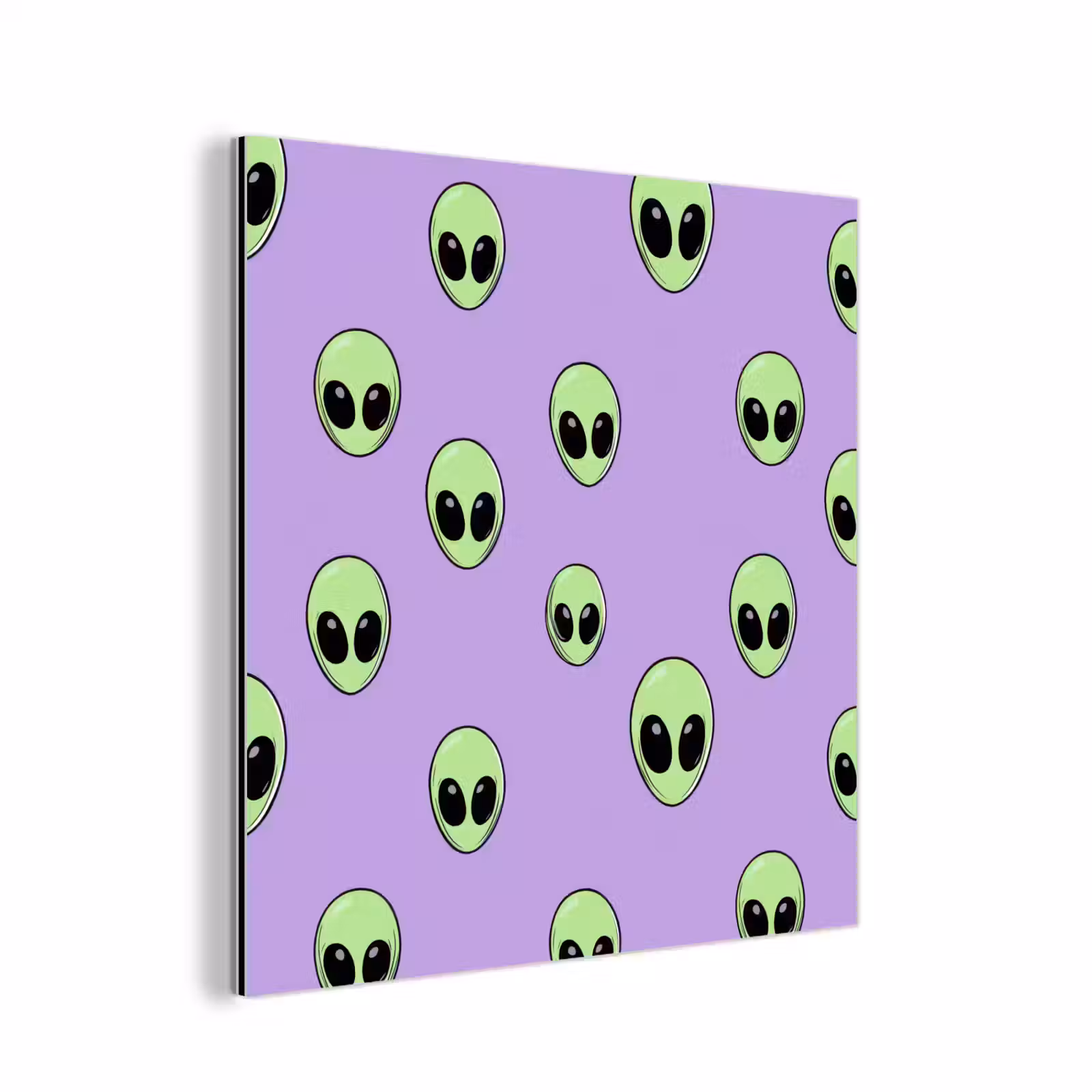 Aluminium schilderij - Alien - Retro - Lila — 1