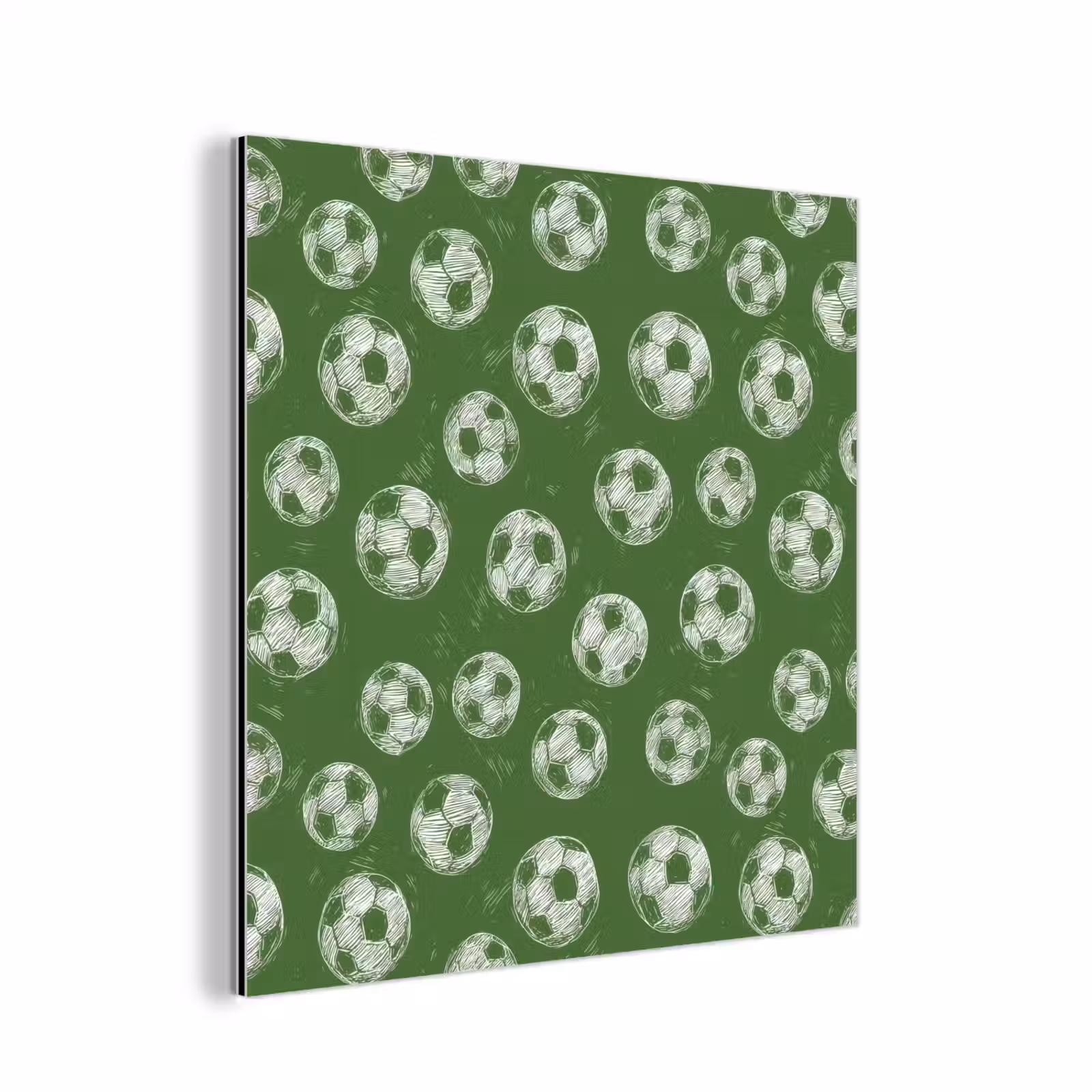 Aluminium schilderij - Voetbal - Sport - Groen — 1