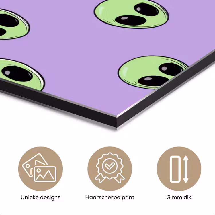 Aluminium schilderij - Alien - Retro - Lila — 7