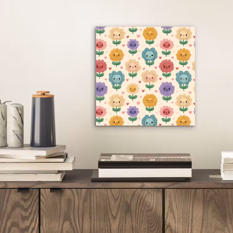 Aluminium schilderij - Bloemen - Hartjes - Kleurrijk — 2