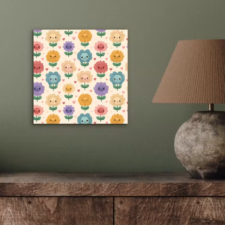 Aluminium schilderij - Bloemen - Hartjes - Kleurrijk — 3