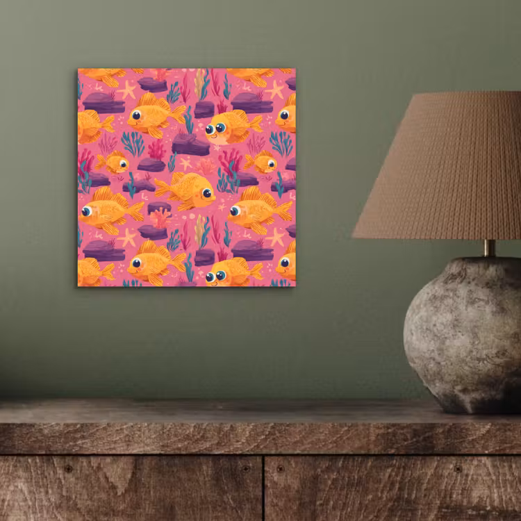 Aluminium schilderij - Goudvissen - Koraal - Kleurrijk — 3
