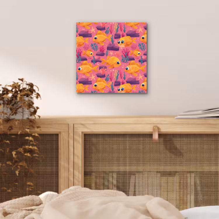 Aluminium schilderij - Goudvissen - Koraal - Kleurrijk — 4
