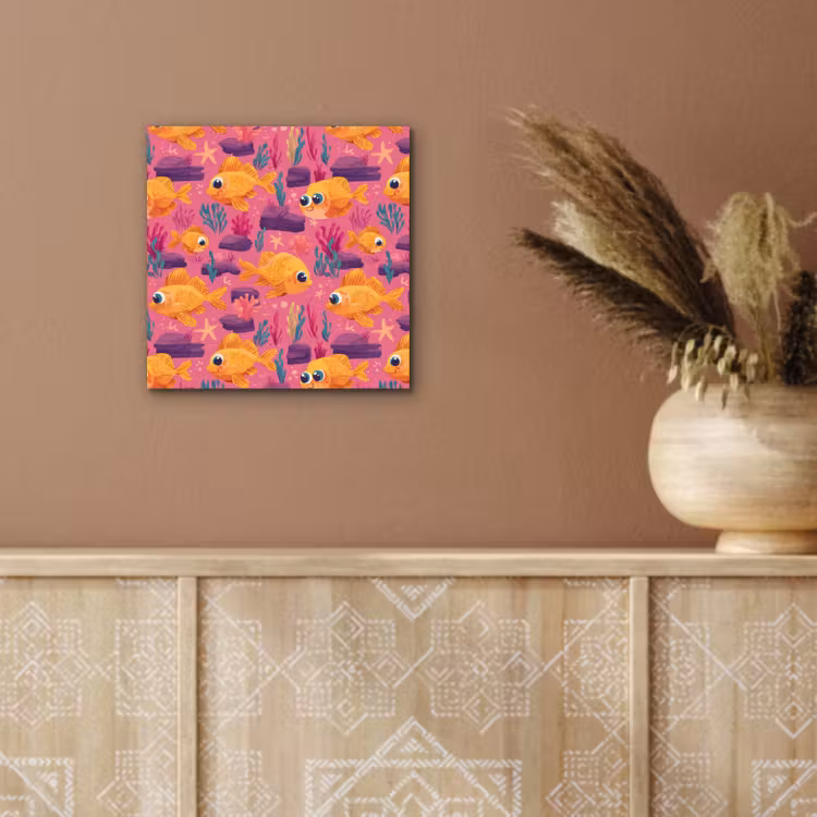 Aluminium schilderij - Goudvissen - Koraal - Kleurrijk — 5