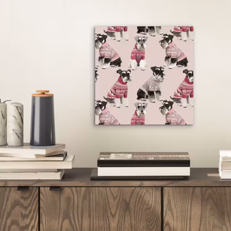 Aluminium schilderij - Honden - Truien - Rood — 2