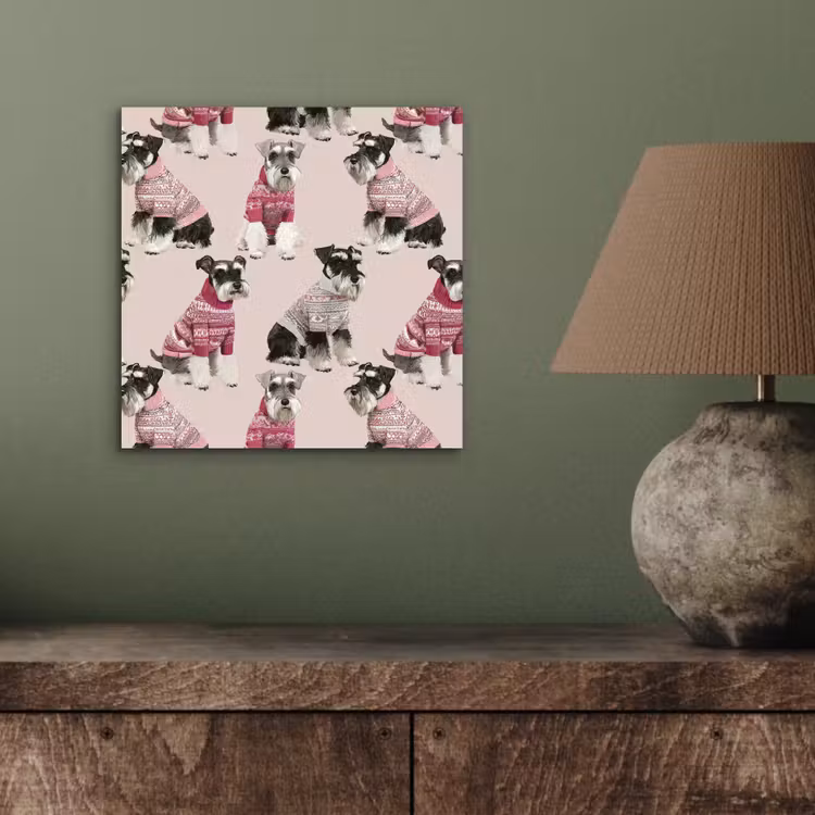 Aluminium schilderij - Honden - Truien - Rood — 3