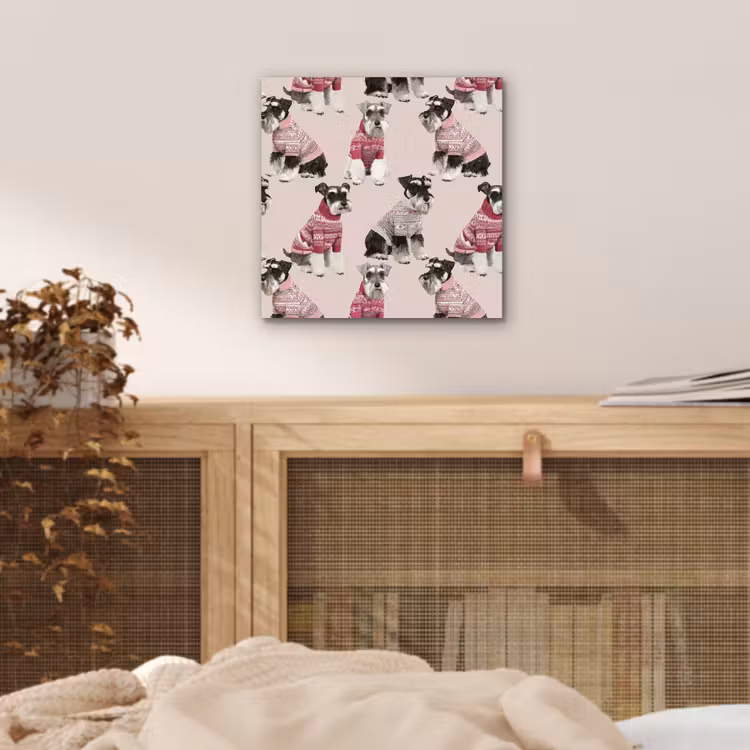 Aluminium schilderij - Honden - Truien - Rood — 4
