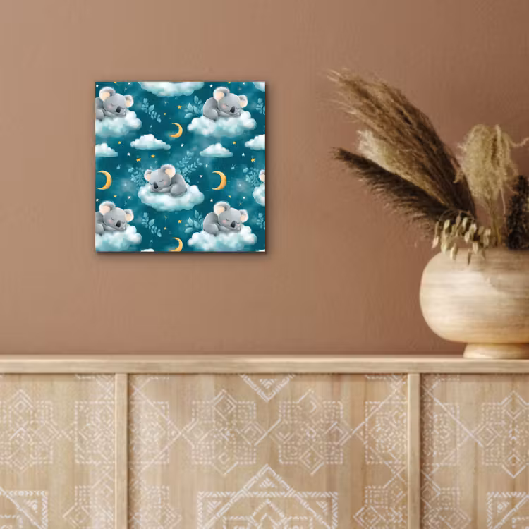 Aluminium schilderij - Koala's - Betoverend - Blauw — 5