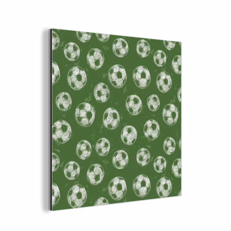 Aluminium schilderij - Voetbal - Sport - Groen — 1