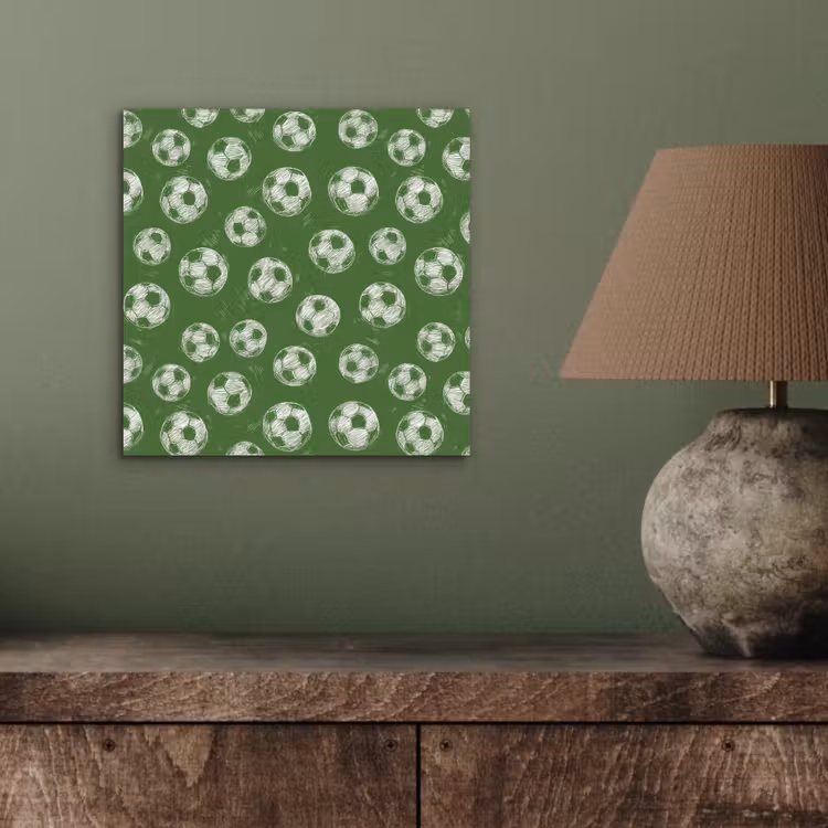 Aluminium schilderij - Voetbal - Sport - Groen — 3
