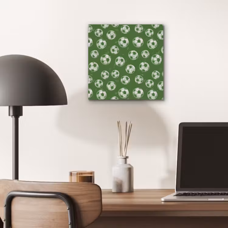 Aluminium schilderij - Voetbal - Sport - Groen — 6