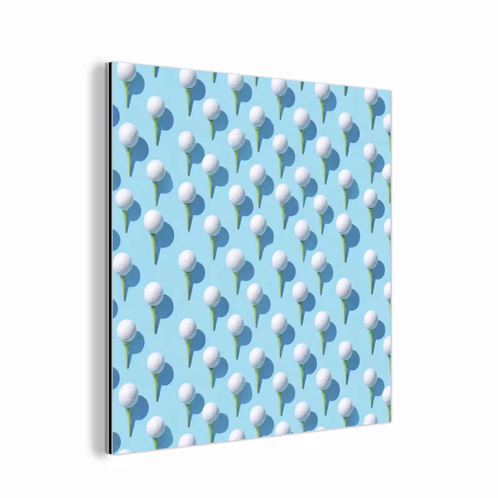 Aluminium schilderij - Golf - Ballen - Blauw — 1