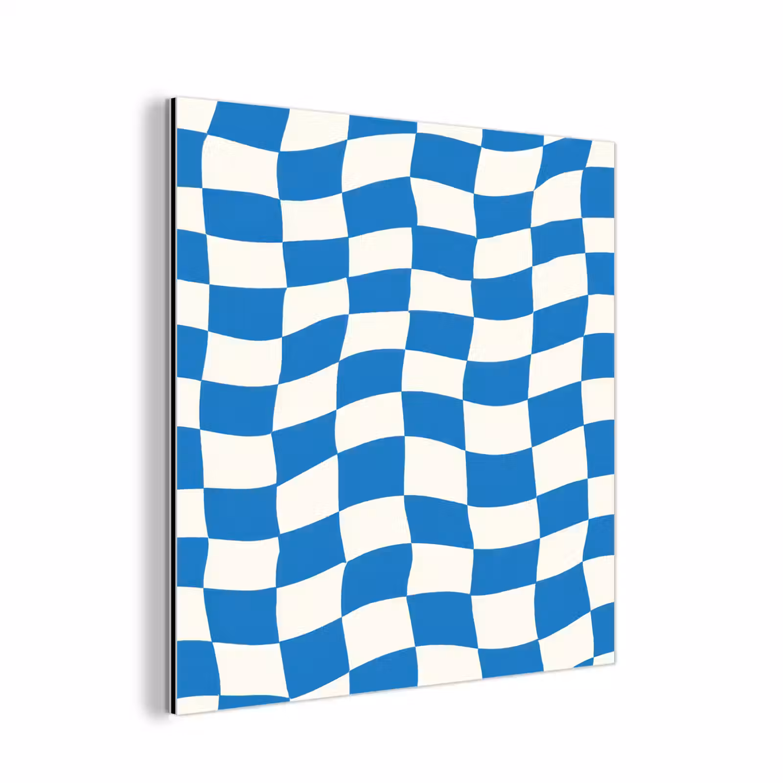 Aluminium schilderij - Golvend - Patroon - Blauw — 1
