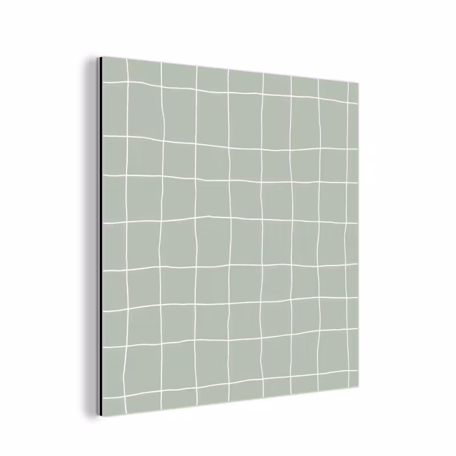 Aluminium schilderij - Ruitpatroon - Golvend - Groen — 1