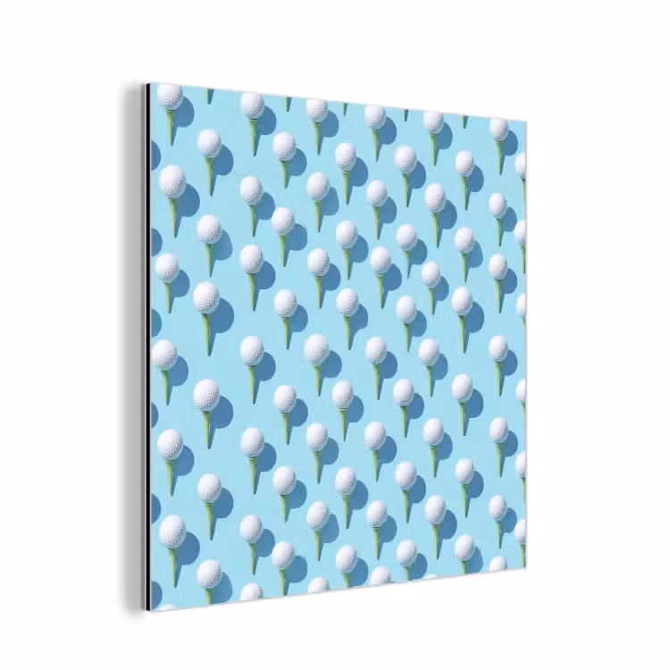 Aluminium schilderij - Golf - Ballen - Blauw — 1