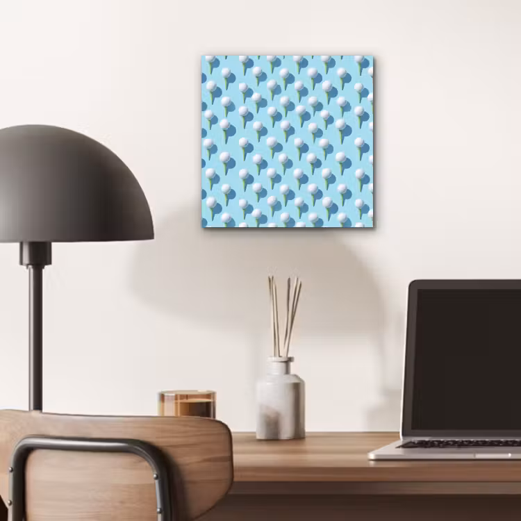 Aluminium schilderij - Golf - Ballen - Blauw — 6