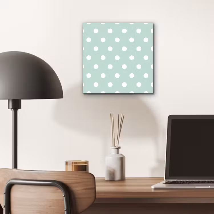 Aluminium schilderij - Klassiek - Polka - Groen — 6