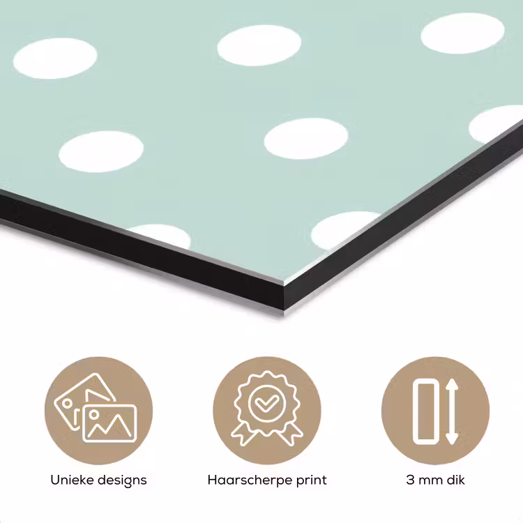 Aluminium schilderij - Klassiek - Polka - Groen — 7