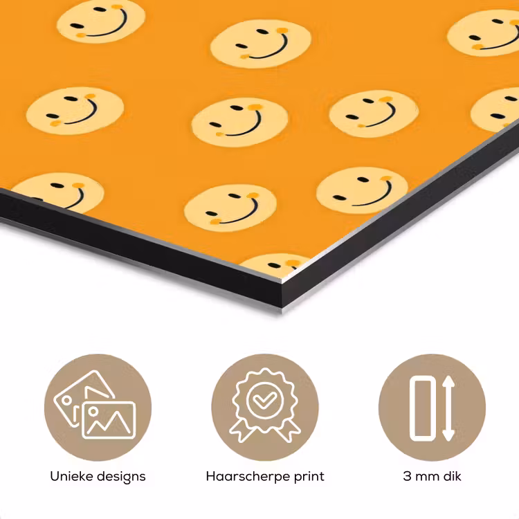 Aluminium schilderij - Smileys - Retro - Heel — 7