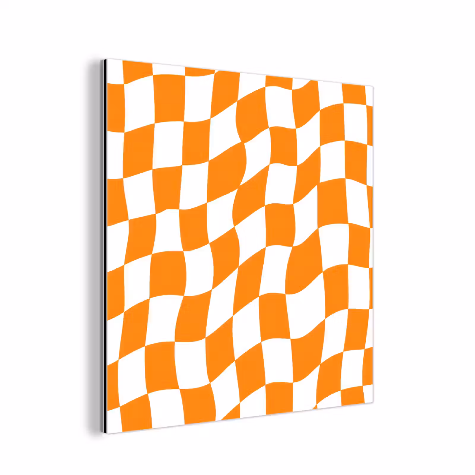 Aluminium schilderij - Golvend - Patroon - Oranje — 1