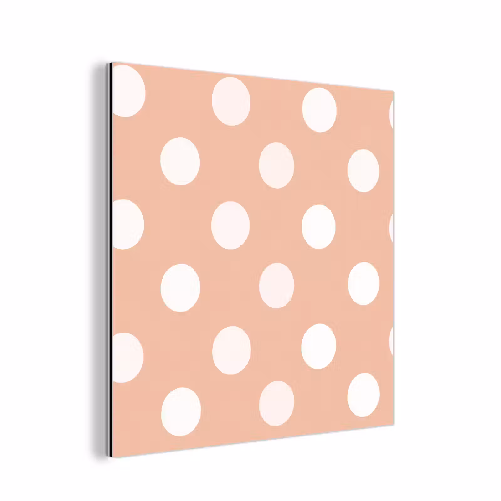 Aluminium schilderij - Klassiek - Polka - Perzik — 1
