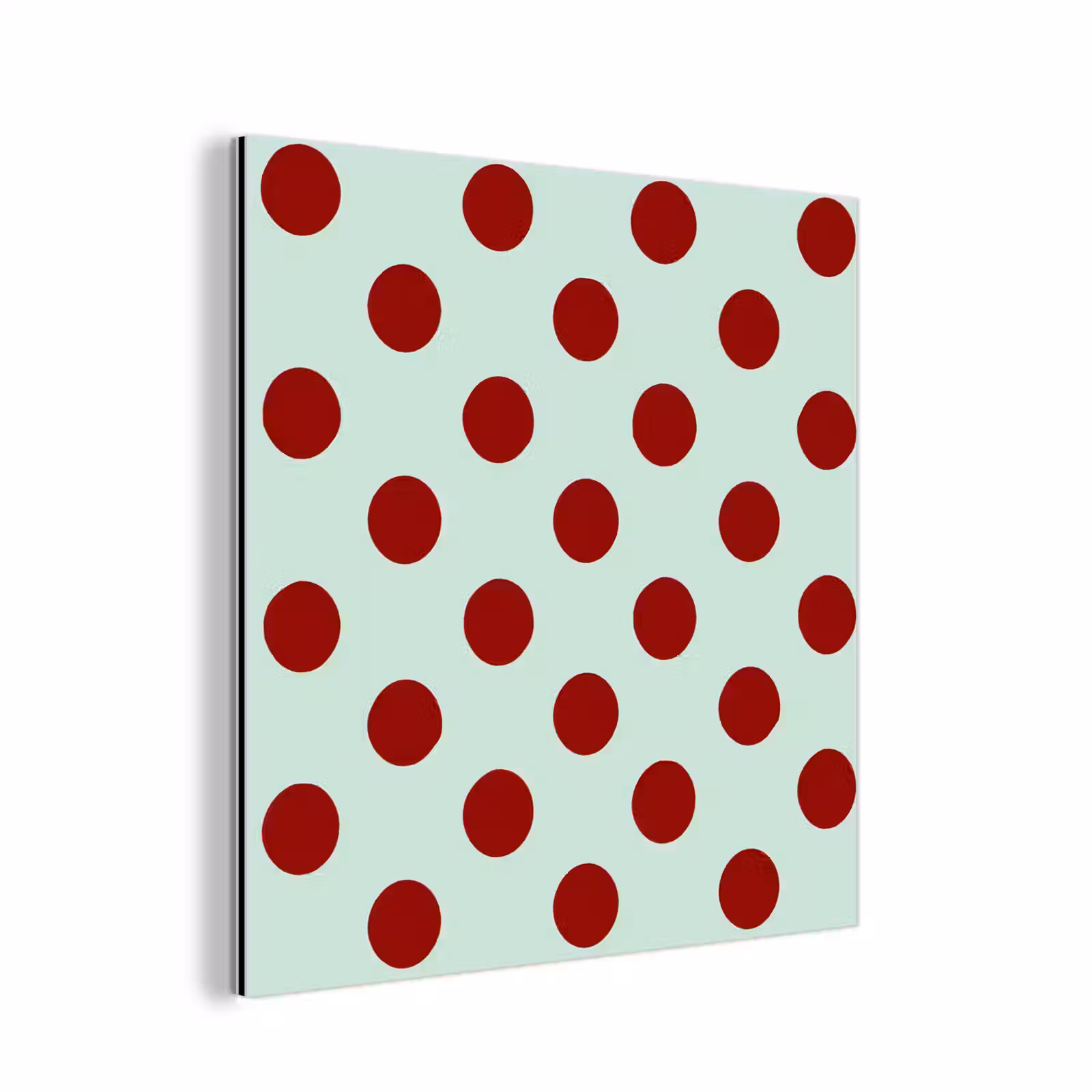 Aluminium schilderij - Polka - Dots - Rood — 1