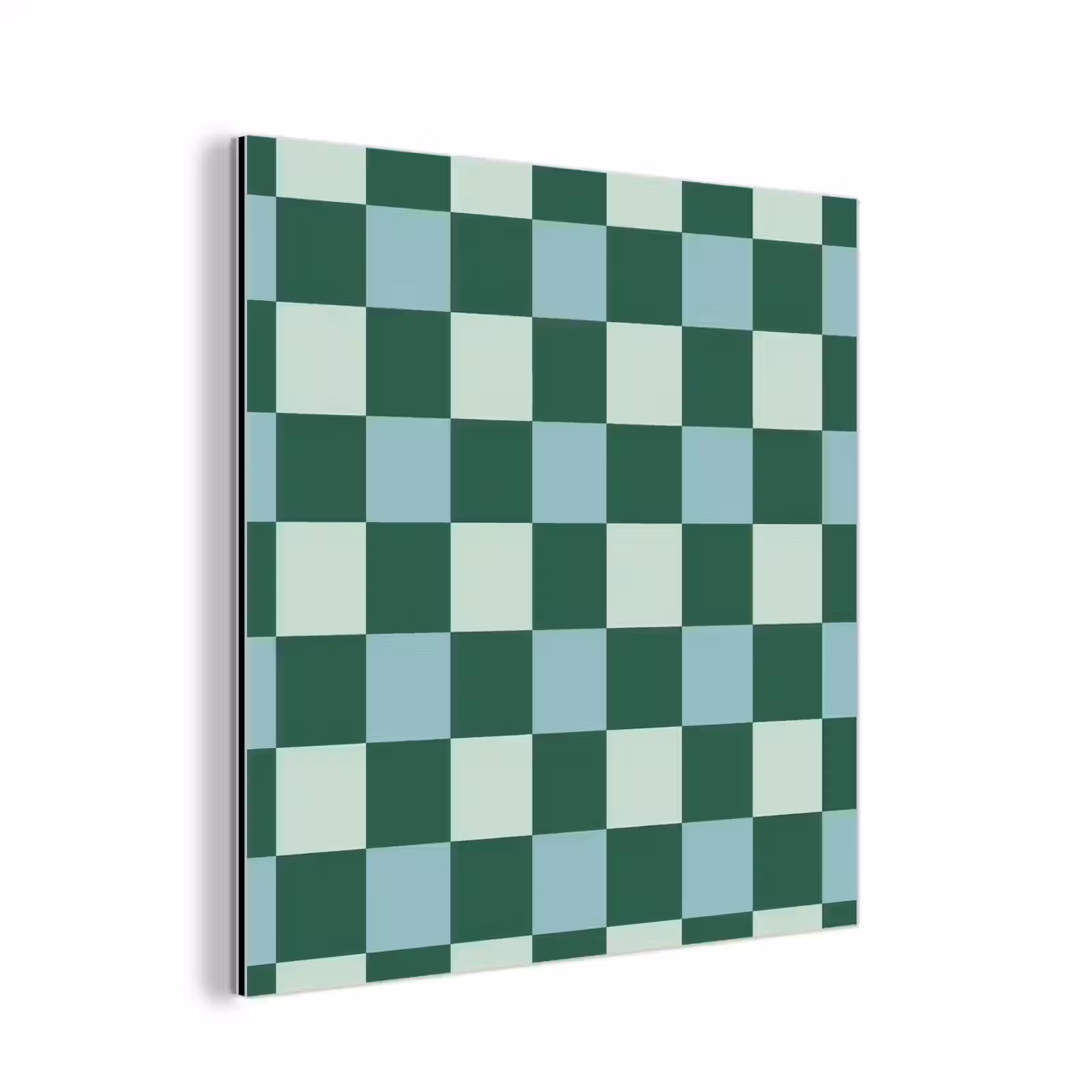Aluminium schilderij - Schaakbord - Klassiek - Groen — 1