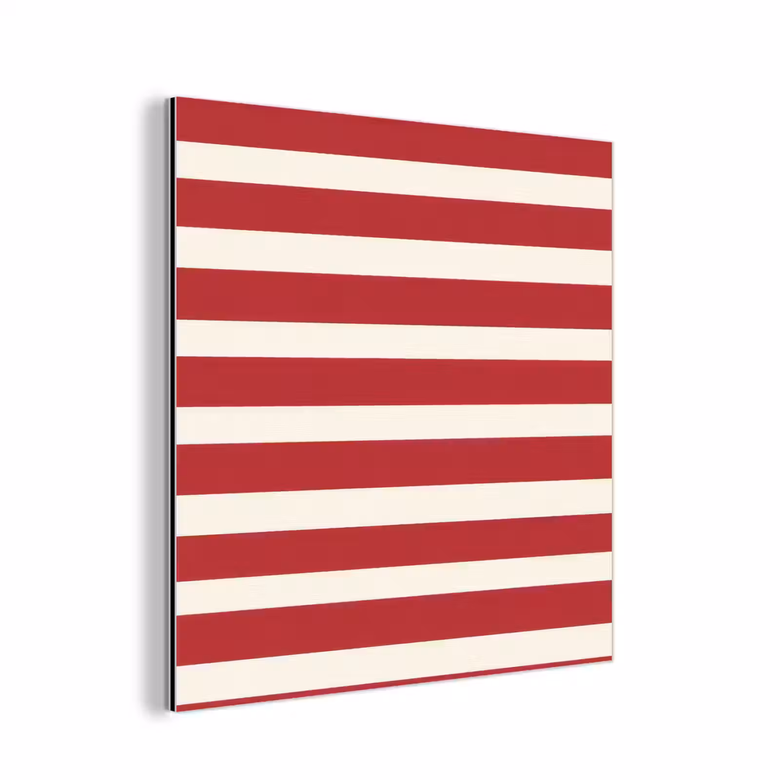 Aluminium schilderij - Strepen - Patroon - Rood — 1