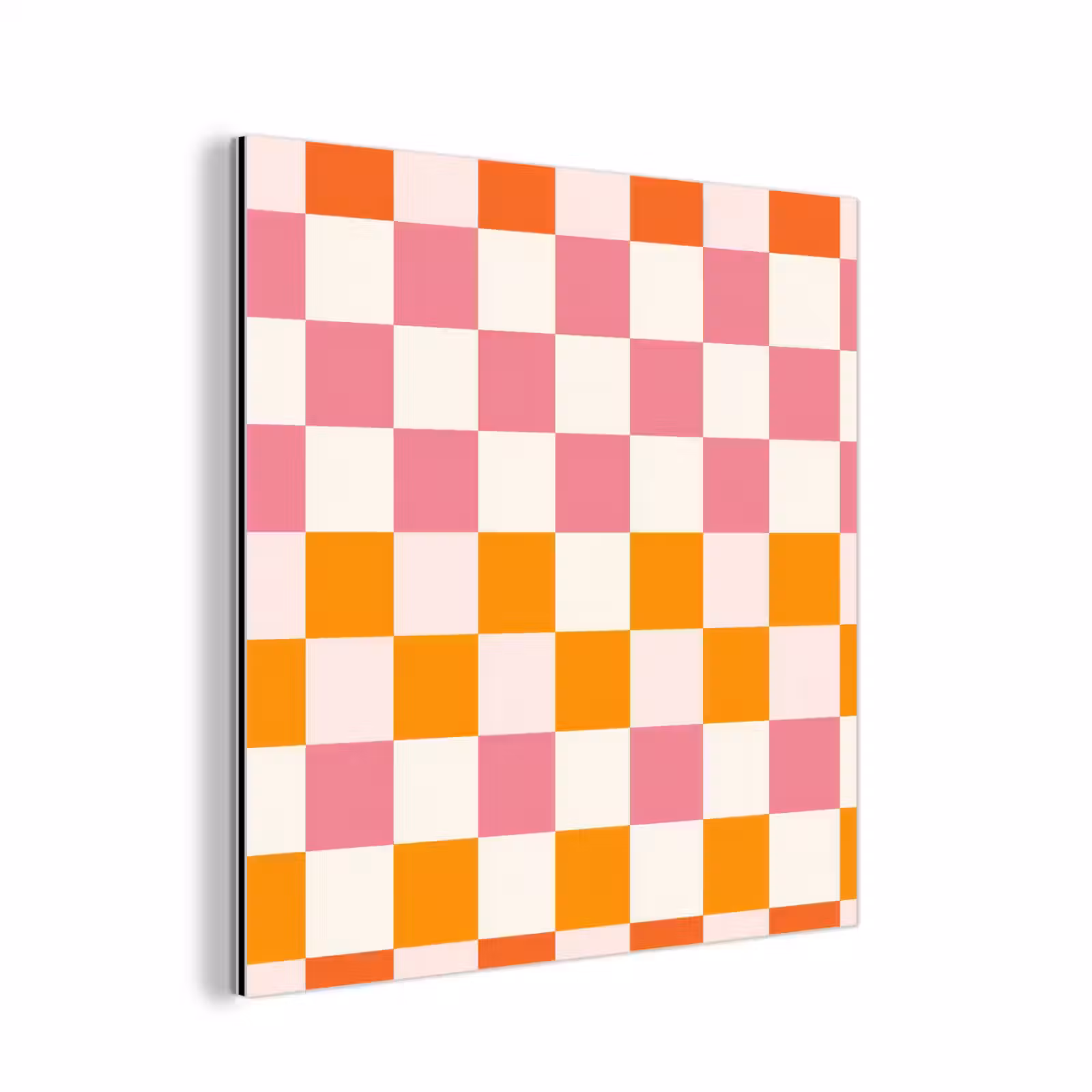 Aluminium schilderij - Vierkant - Patroon - Oranje — 1