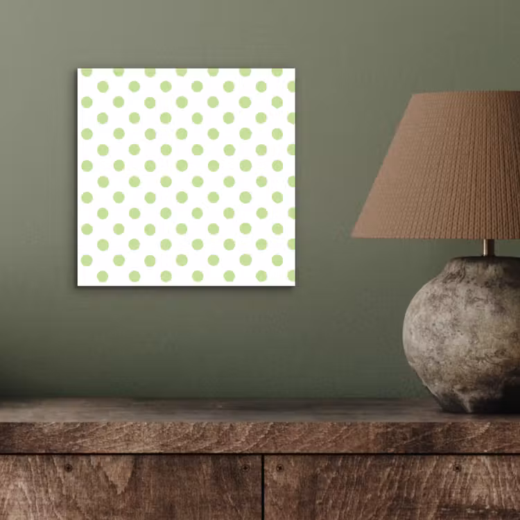Aluminium schilderij - Dots - Klassiek - Groen — 3