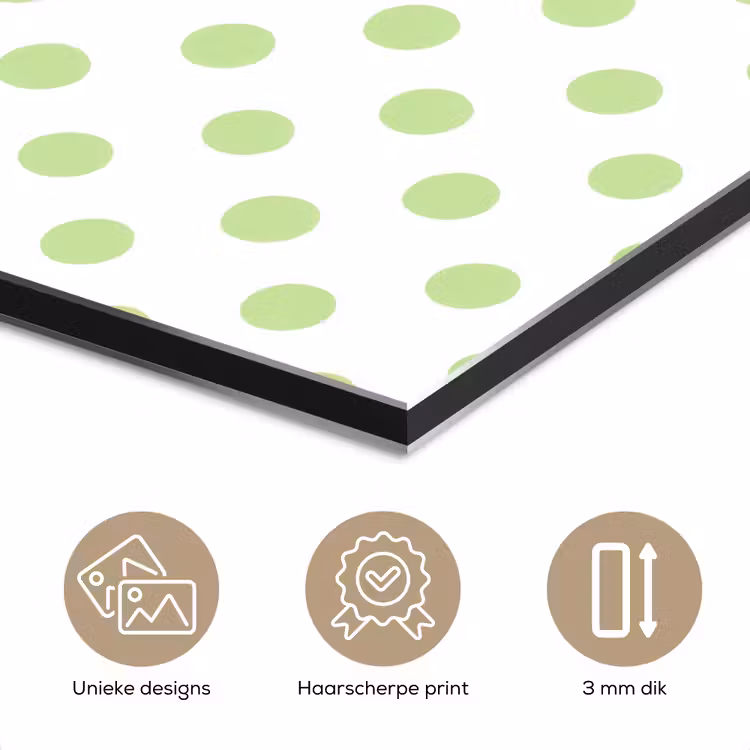 Aluminium schilderij - Dots - Klassiek - Groen — 7