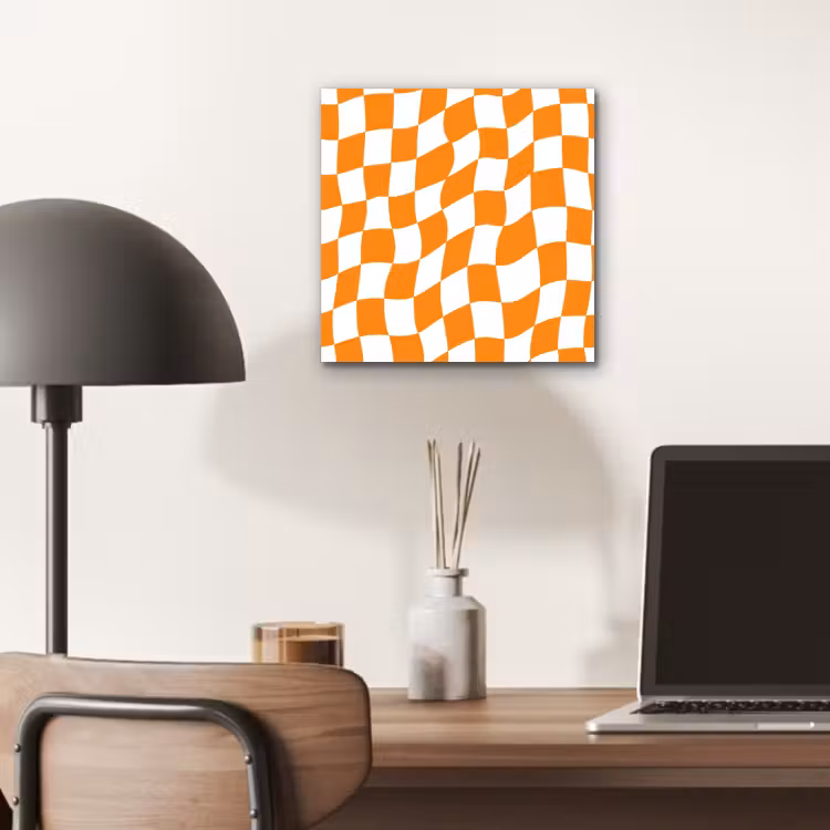 Aluminium schilderij - Golvend - Patroon - Oranje — 6