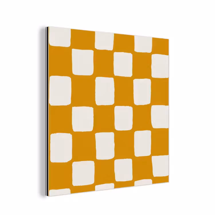 Aluminium schilderij - Grafisch - Patroon - Oker — 1