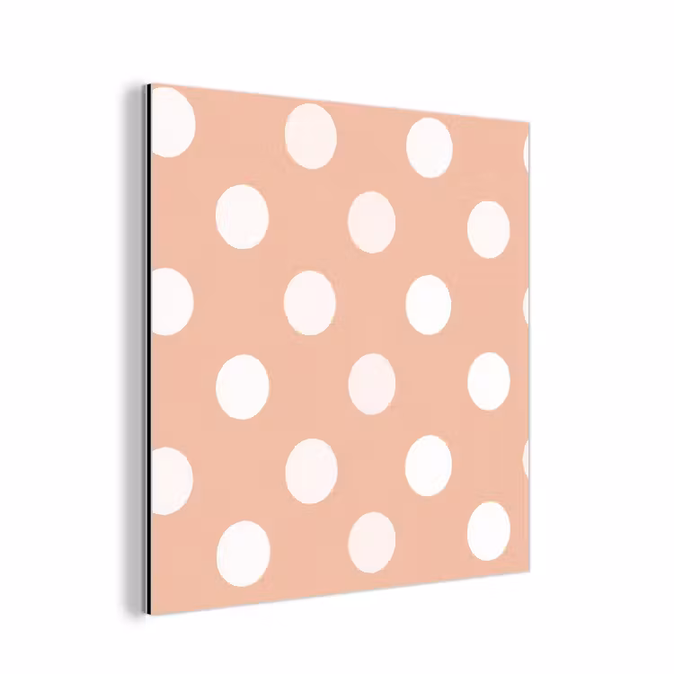 Aluminium schilderij - Klassiek - Polka - Perzik — 1