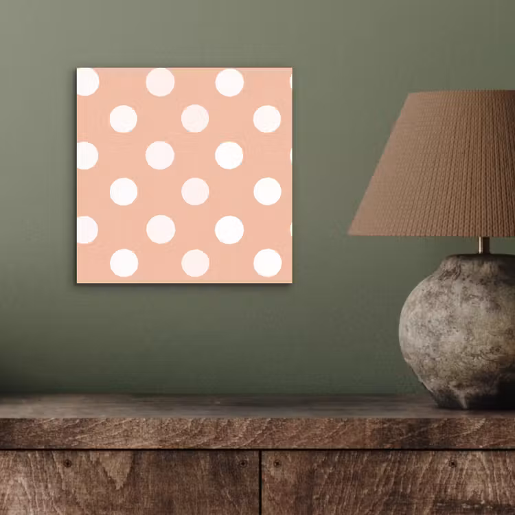 Aluminium schilderij - Klassiek - Polka - Perzik — 3