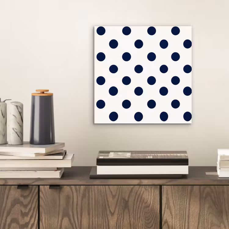 Aluminium schilderij - Klassiek - Stippen - Blauw — 2