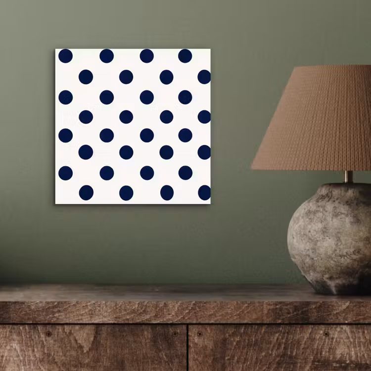 Aluminium schilderij - Klassiek - Stippen - Blauw — 3