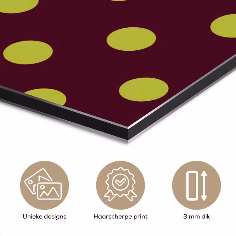 Aluminium schilderij - Klassiek - Stippen - Groen — 7