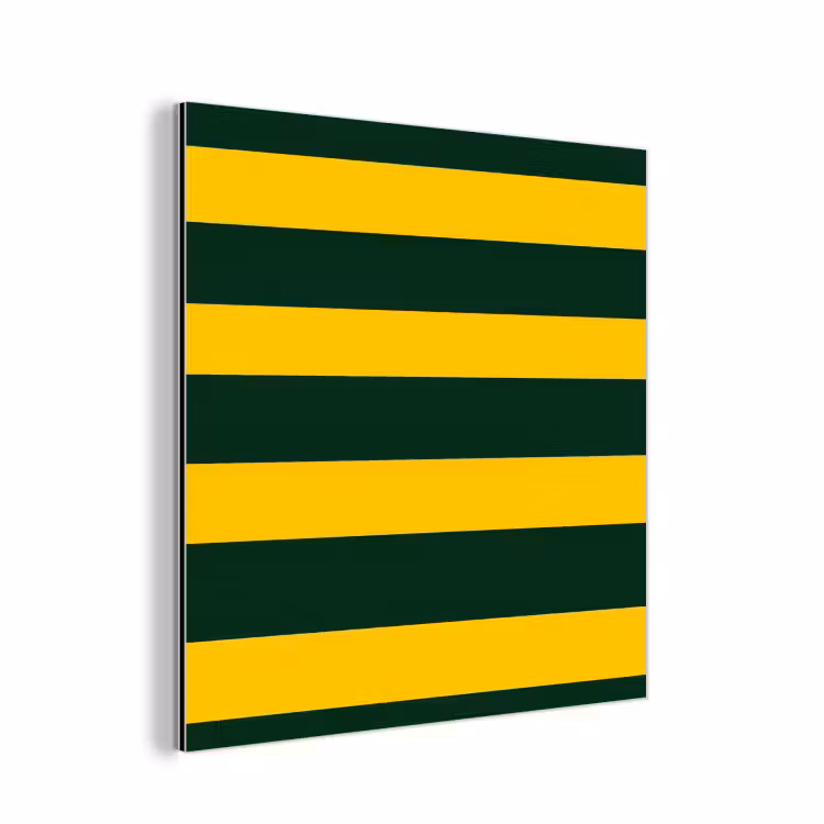 Aluminium schilderij - Klassiek - Strepen - Groen — 1