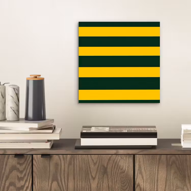 Aluminium schilderij - Klassiek - Strepen - Groen — 2